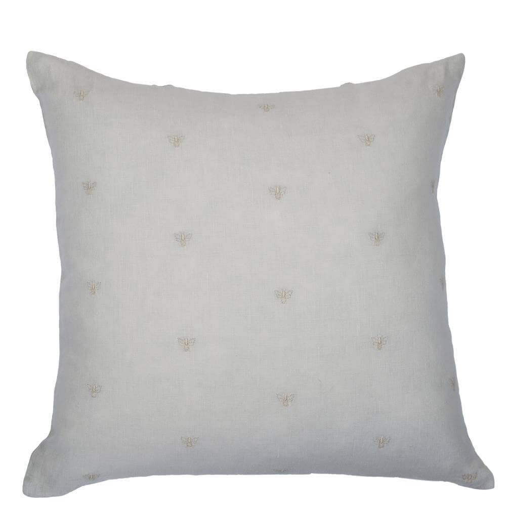 Raine & Humble Sky Grey Mason Bee Linen Cushion